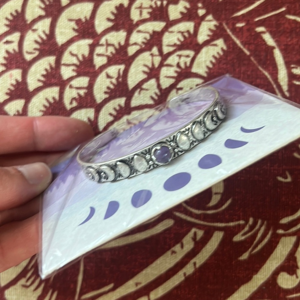 Amethyst cuff bracelet